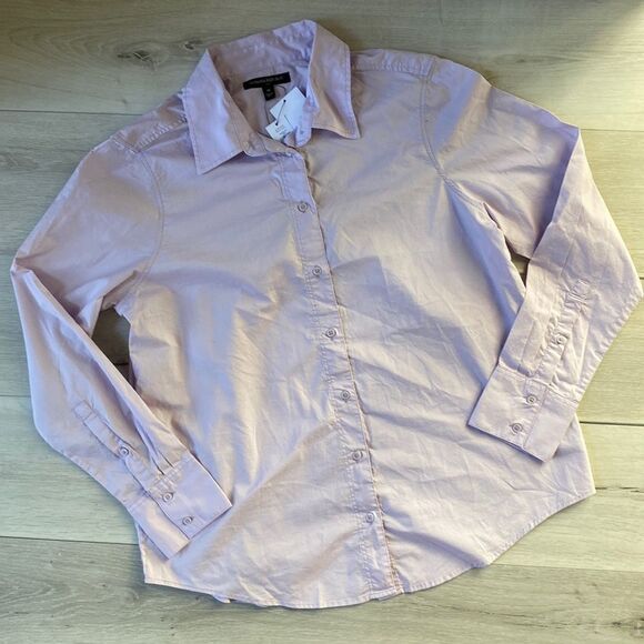 Banana Republic CLASSIC COTTON SHIRT Light Purple s nwt - Picture 7 of 10